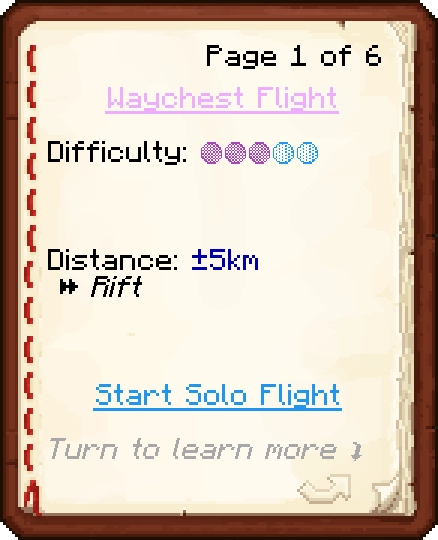 Pre-flight menu